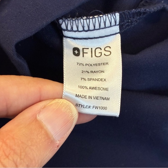 Figs Catarina Top XS Womens Blue Navy Scrub Uniform Shirt - Picture 4 of 5